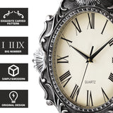 14 Inch Oval Rustic Wall Clock, Wall Clocks Battery Operated, Country Style Silent Non Ticking Clock