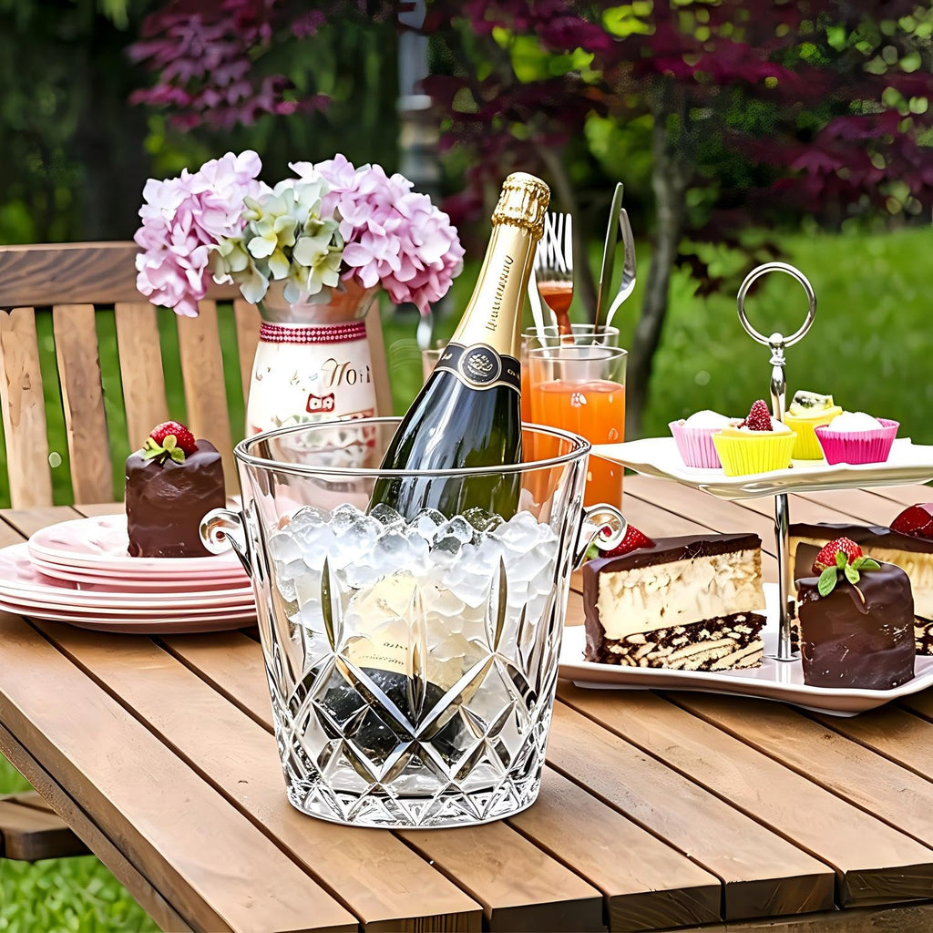 Ice Bucket for Party, 2L Glass Champagne Bucket Chiller