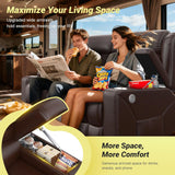 RV Loveseat Recliner Sofa, Reclining Loveseat Home Theater Seating with USB Ports, Cup Holders, Insert Pockets