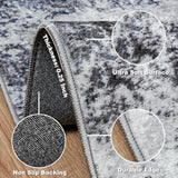Area Rugs 8x10 Living Room Rugs: Modern Abstract Washable Rug with Non-Slip Backing