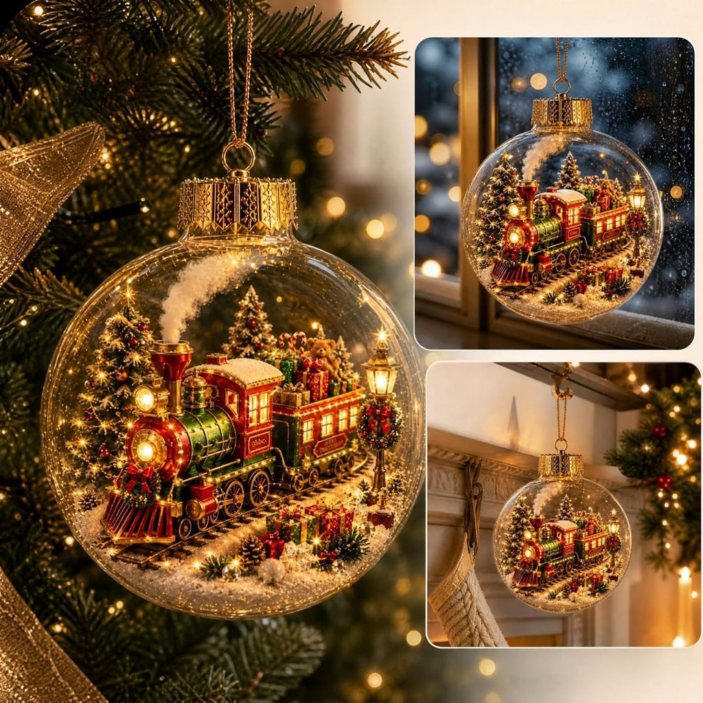 Glowing Christmas Story Ornament, Mini Holiday Scene 3.94In 6 Pack - Set of 6