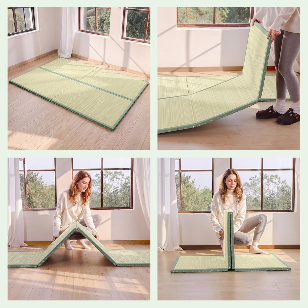 Japanese Tatami Mat, Foldable Floor Sleeping Pad Futon Mattress
