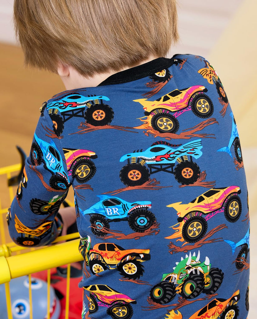 Bamboo Viscose Toddler Kids Pajamas Set, Long Sleeve Boys