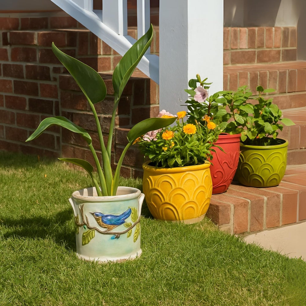 Woodcut Farmhouse Planter 5''