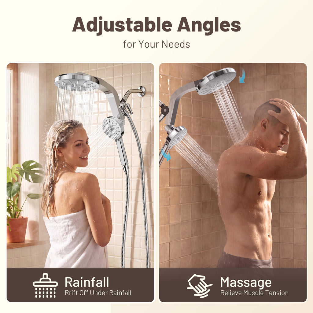 Rain Shower Head with Handheld Spray Combo, 2026 Magnetic Shower Head