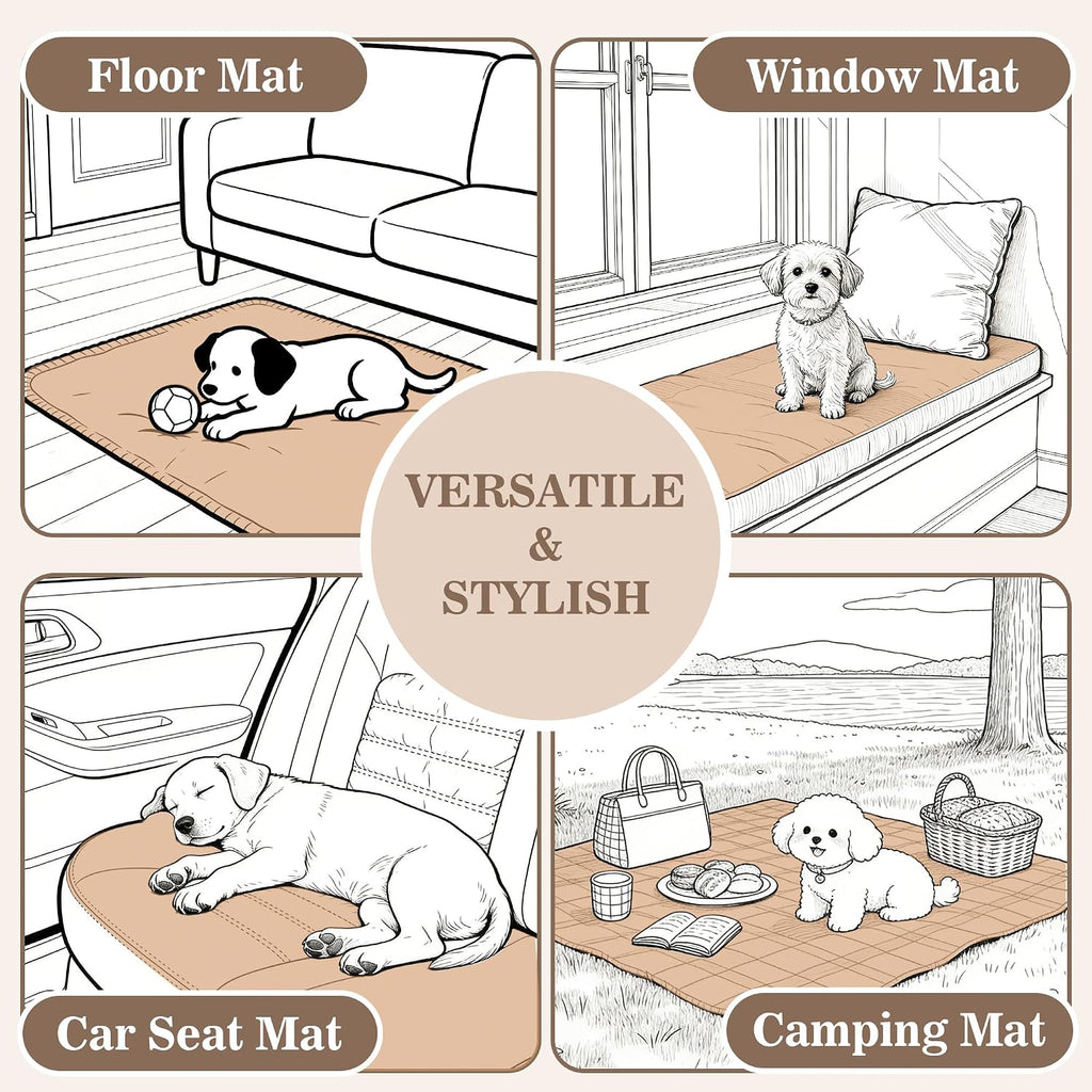 100% Waterproof Couch Cover for Dogs, Plush Pet Couch Covers for Sofa Washable, Couch Covers for 2 Cushion Sofa Pet