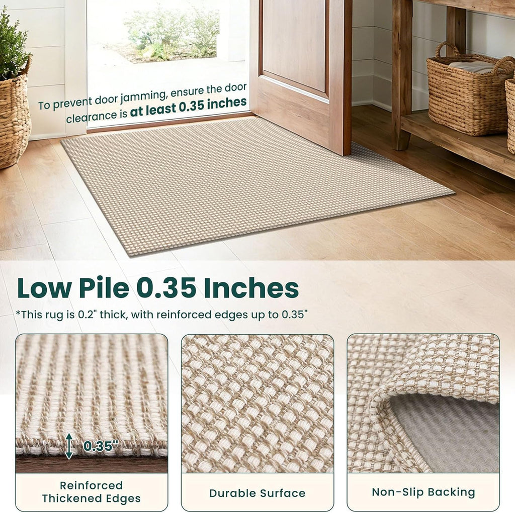 Runners for Hallways 2x8 ft Washable Kitchen Runner Non Slip Rubber Backed Hall Runners Cotton Entry