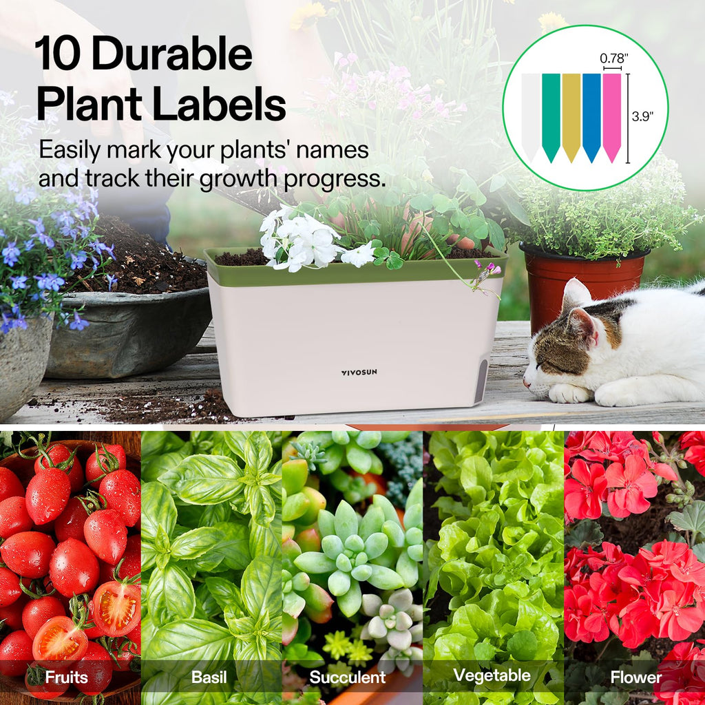 Self-Watering Planters, 6-Pack 10.5 in Window Herb Planter Box
