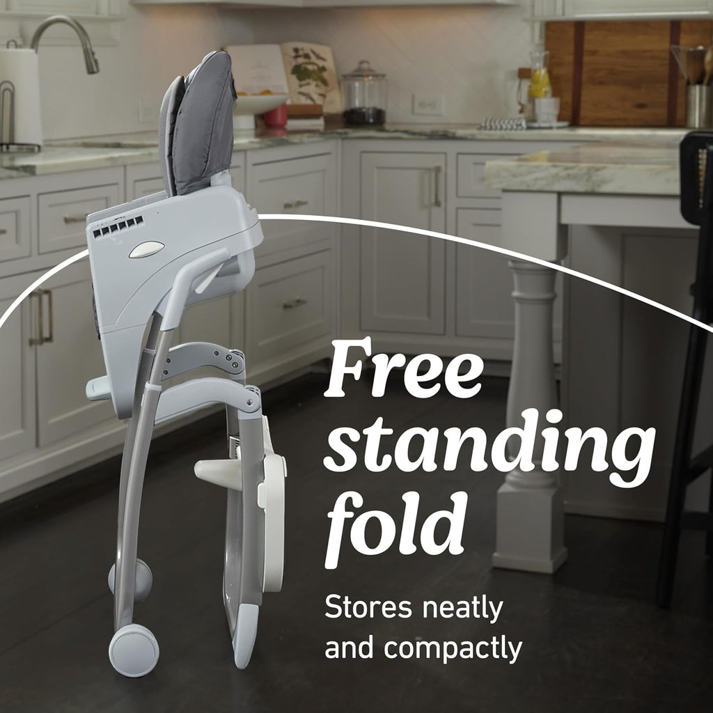 DuoDiner DLX 6-in-1 Convertible High Chair, Infant to Toddler Booster & Youth Stool, Adjustable Height & Recline