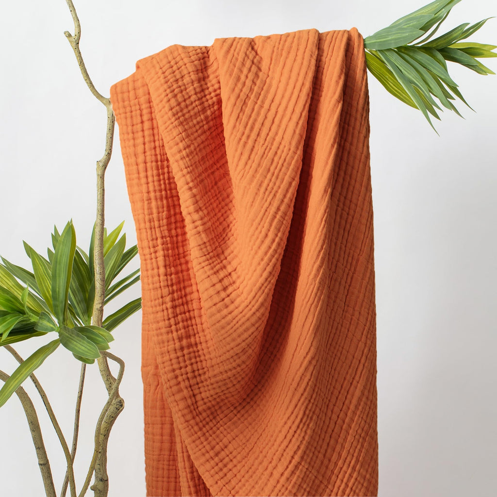100% Cotton Muslin Throw Blanket 70 x 80 Summer Gauze for Adult