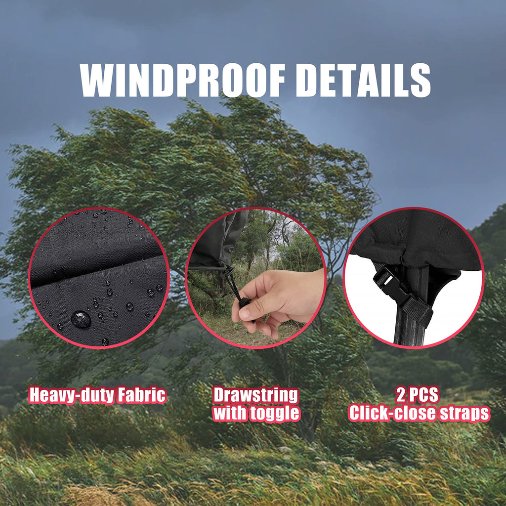 Fire Pit Cover Round for Fire Pit 38 Inch, Heavy Duty Oxford Fabric Firepit Cover Round, Full Coverage Patio Outdoor