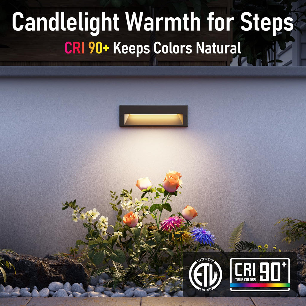 10.6 Inch 5CCT Low Voltage LED Step Lights, Surface Mount