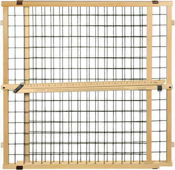Wire Mesh Dog Gate: 29.5"-50" Wide, Pressure Mounted with No Tools; Expandable, Durable Pet Gates for Doors