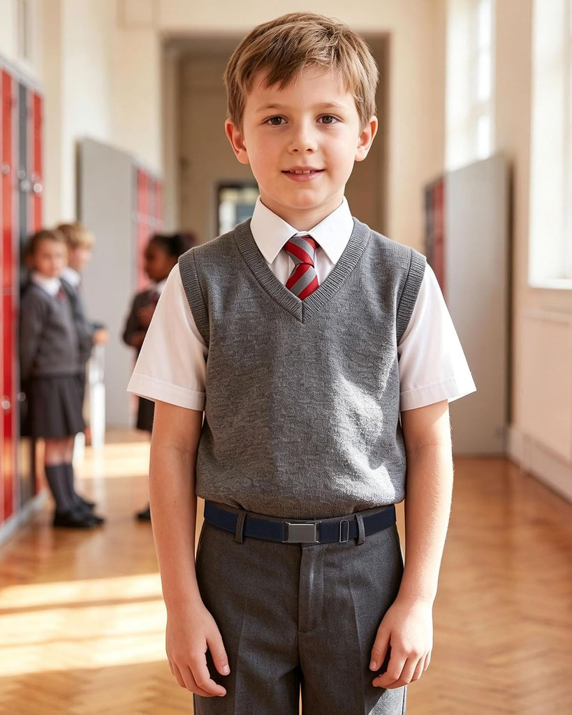 Kids Belt for Boy Elastic Adjustable Toddler Belt for School Uniform