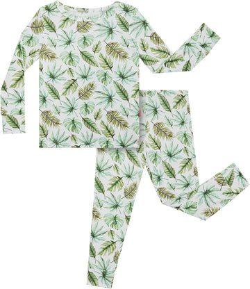 Bamboo Viscose Toddler Girls Snug Fit Pajamas 2 Piece Pjs