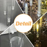 6 Set 3 Arms Acrylic Candelabra Centerpieces,30.7" Clear Candlesticks Holder with Acrylic Shade for Valentine's Day