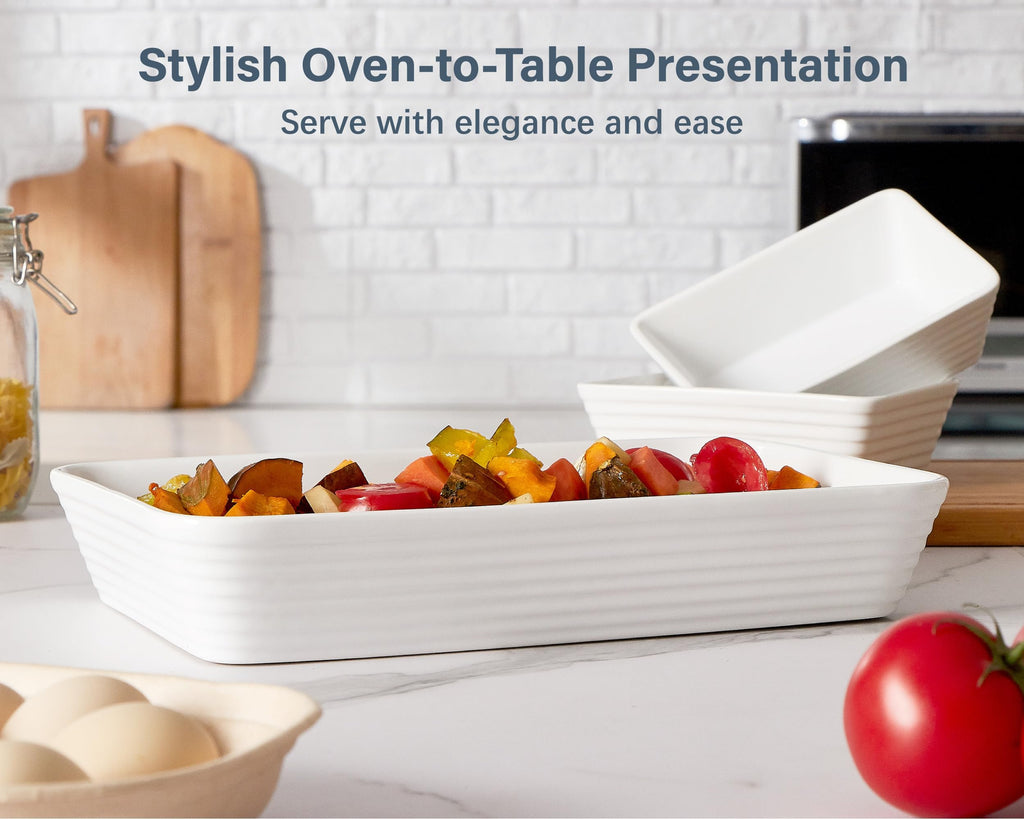 Ceramic Baking Dish, 9x13 Baking Pan Casserole Dish Large Rectangular Baking Dishes for Oven Deep Dish Lasagna Pan