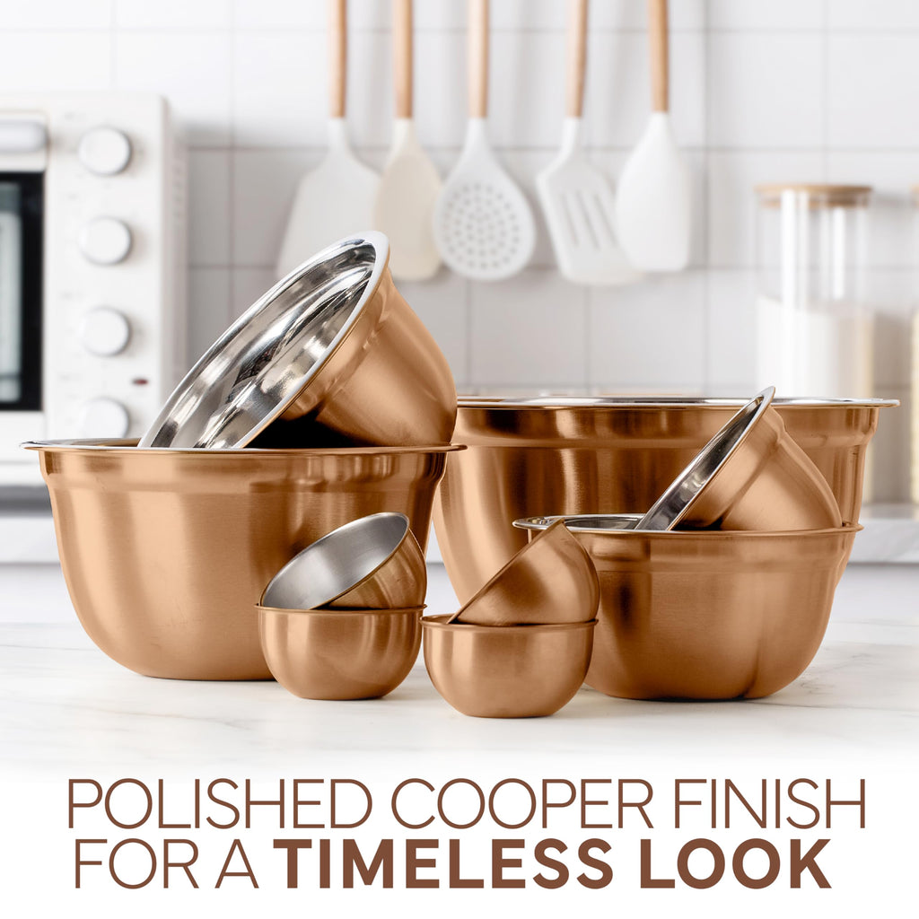 18 Piece Mixing Bowls Set with Airtight Lids, Stainless Steel Bowl Organizers, Food Storage Containers, Meal Prep