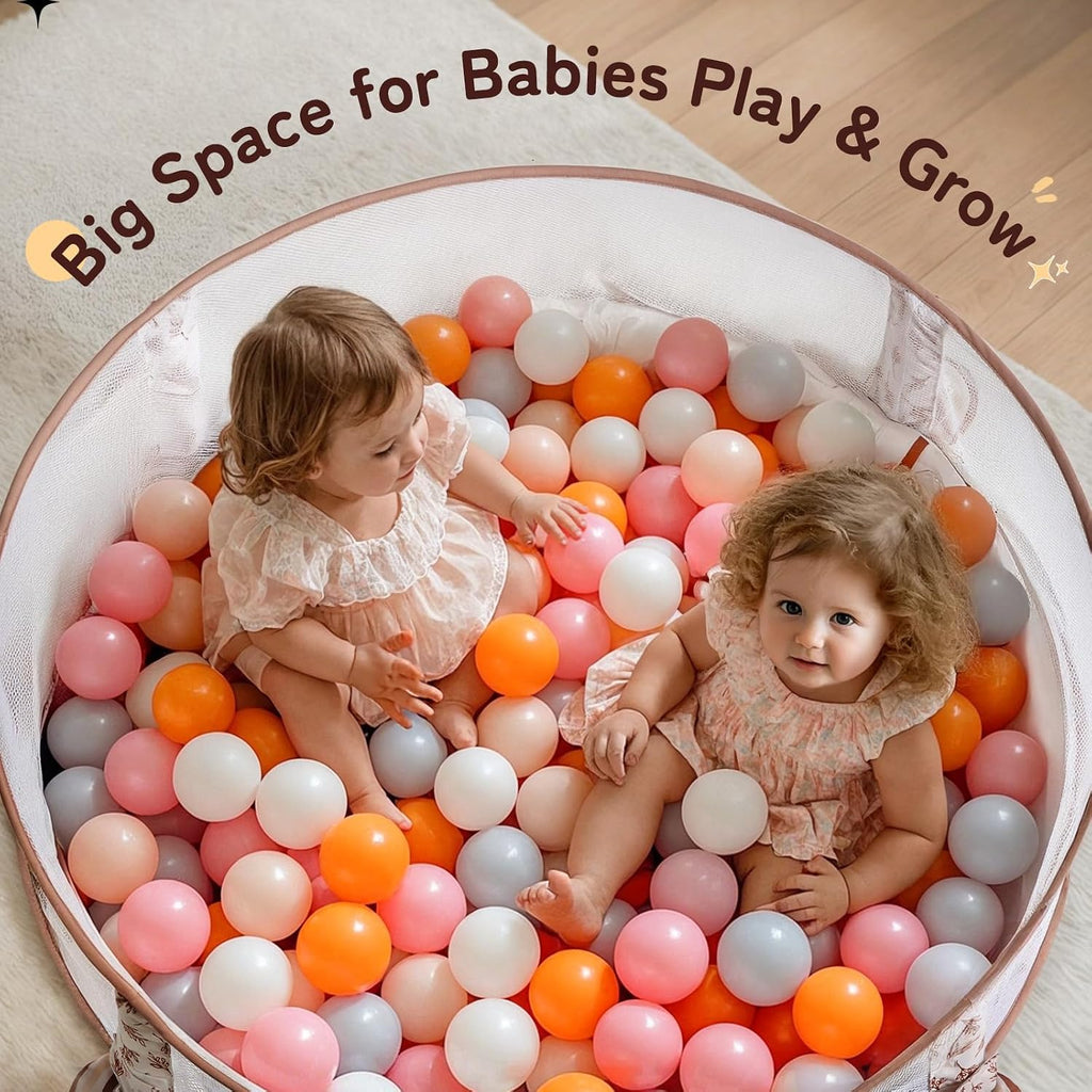 In-1 XL Large Baby Gym & Ball Pit, Play Mat & Play Gym, Combination Baby Activity Gym with Milestone Cards