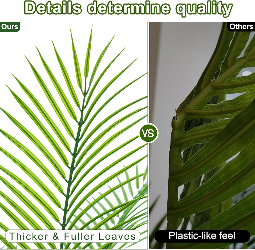 6ft Artificial Phoenix Palm Tree, Faux Coconut Silk Tropical Fake Palm Plant Outdoor Home Office Patio Bathroom Pool