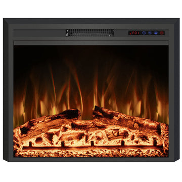 30" Width Electric Fireplace Inserts with Adjustable Flame Colors, Fireplace Heater with Touch Screen & Remote
