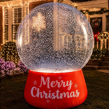 Gaint 6.56 ft Inflatable Christmas Snow Globe Decoration Outdoor