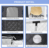 UrMoon Portable Steam Sauna Box for Home, Person Saunas Tent for Spa Therapy,Relaxation,Detoxification,Gym,Pilates,Garage,Hot Tub,with Remote Control,Waterproof,Thermal Insulation,Indoor&Outdoor Black