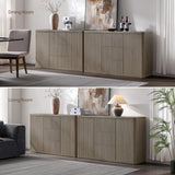 Buffet Cabinet with Storage 54.7" Large Modern Accent Storage Cabinet with Doors and Shelves Fluted Sideboard Credenza