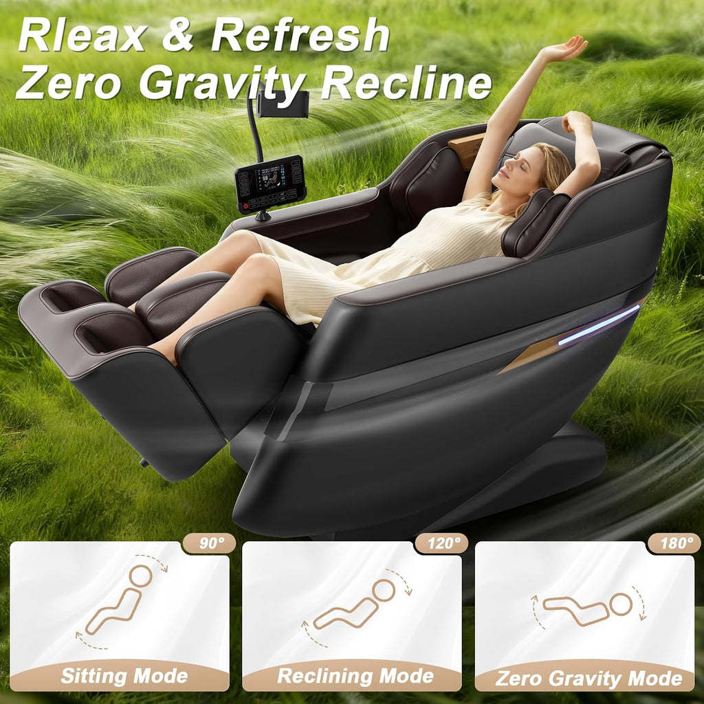 3D Massage Chair Full Body SL-Track, Body Scan, Shiatsu Recliner | Voice Control, Zero Gravity, 22 Programs, 16