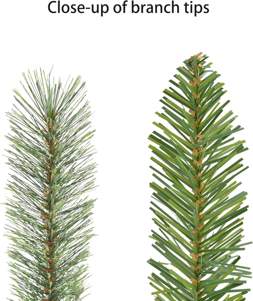 International Set of 2 Artificial Cashmere Pre-Lit Battery-Operated Potted Christmas Trees with Berries