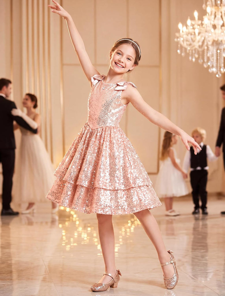 Sequin Sparkly Dresses Tween Formal Party Fancy Dresses