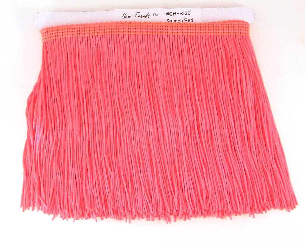 4" Long Chainette Fringe Thread Yarn Tassel Trim Braid Fringe for Crafts Sewing and Decor-Highlighter NEON - 5 Yards