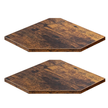 Corner Shelf Wall Mount, Floating Corner Shelves, Set of 2 Corner Wall Shelf Organizer, Rustic Wood Wall Storage