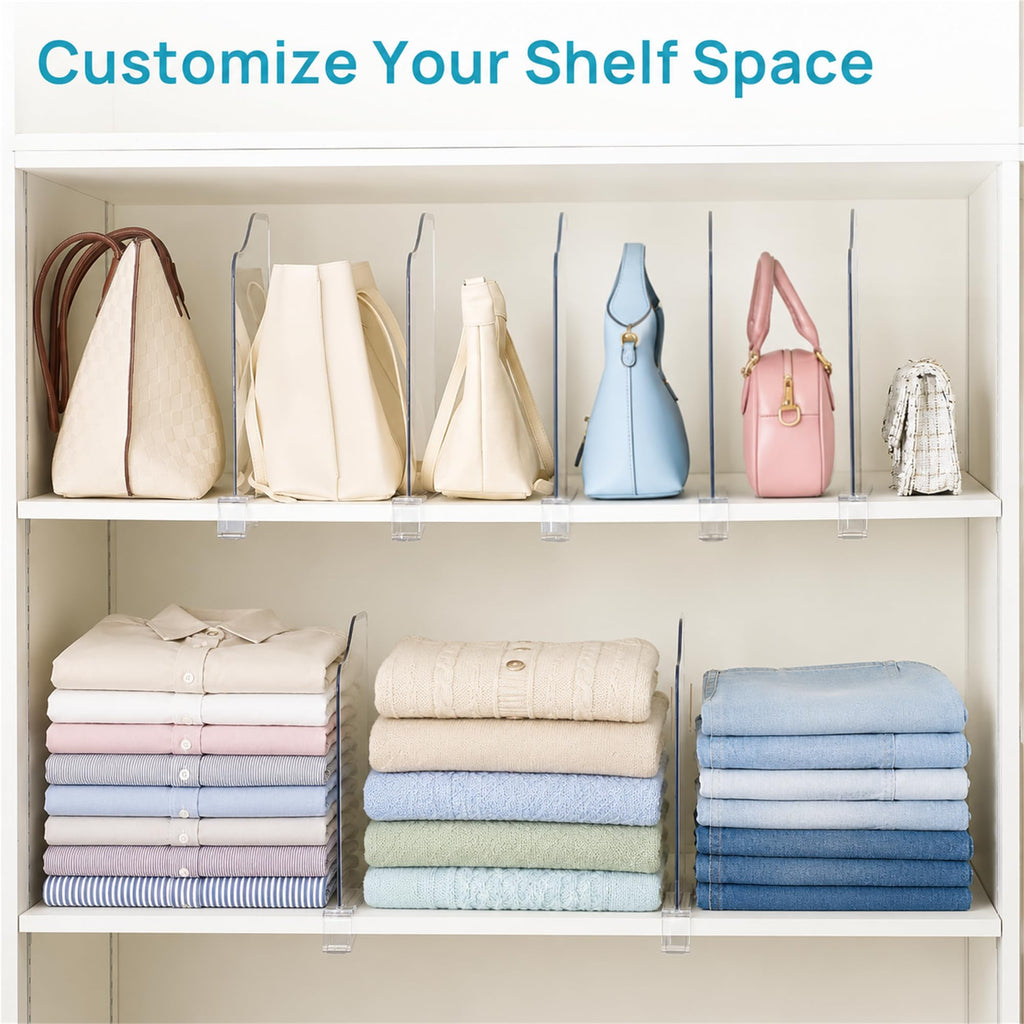 12" Extra Tall x 11.7" Deep Shelf Dividers, 12 Pack