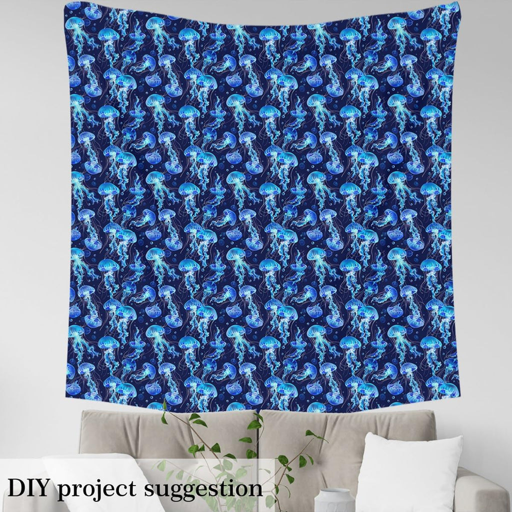 Jellyfish Ocean Fabric By The Yard Decorative