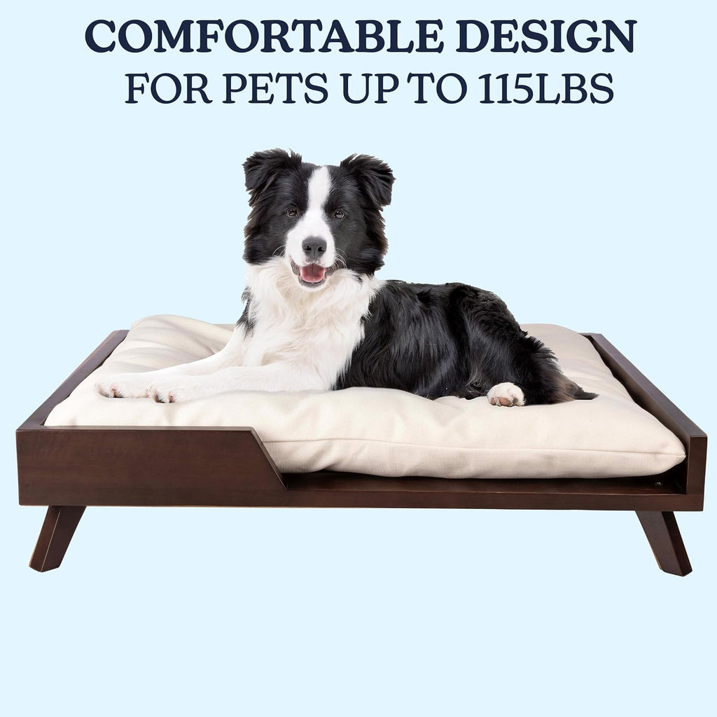 Indoor Elevated Dog Bed, Dark Brown