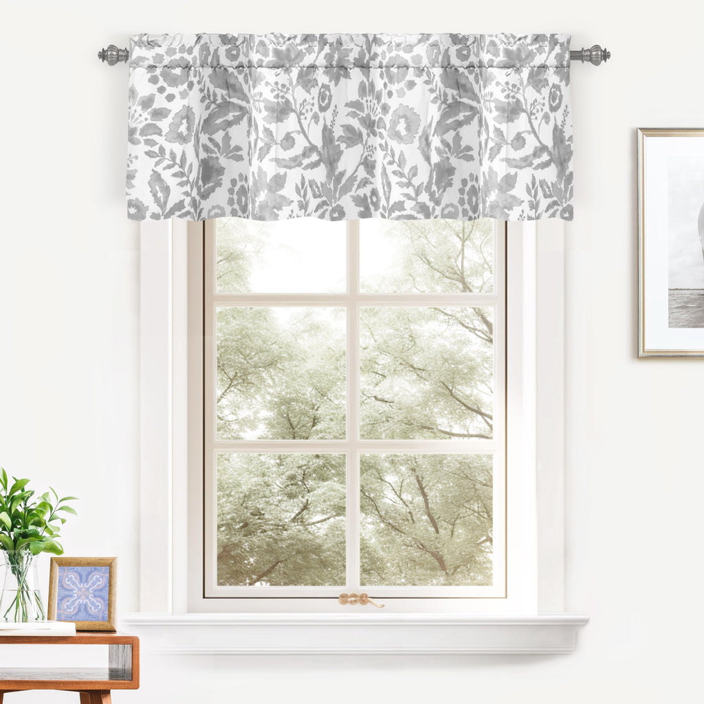 Julia Lined Valance Double Layer Thermal Insulated Room Darkening Blackout Valances 3 Inch Rod Pocket Window Valance