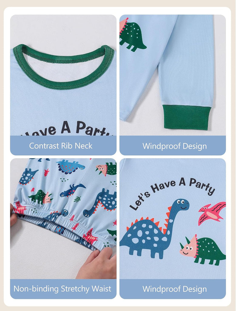 Toddler Boys Pajamas Long Sleeve 2 Piece Pjs Sets for Kids 18M