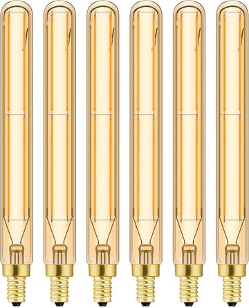 E12 LED Long Bulbs, 7.3Inch Edison Light Bulbs Amber Warm White 2500K