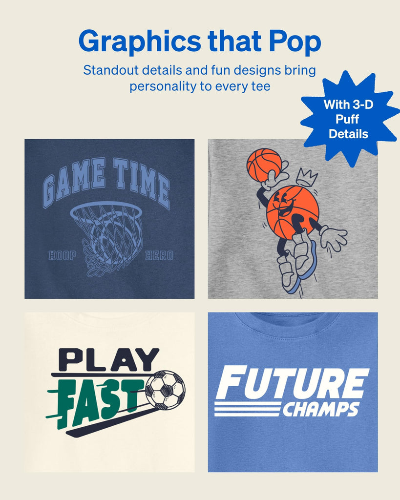 Toddler Boy Sports Champ Long Sleeve T-Shirt, 4 Pack