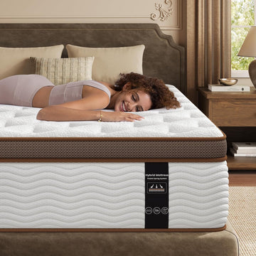 Full Mattress 14 Inch - Firm Hybrid Mattress Full with Orthopedic Spine Support & Motion Isolation - Individually