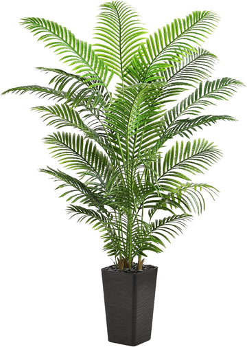 Artificial Palm Tree 6FT, Tropical Tall Fake Plants Indoor with Black Pot