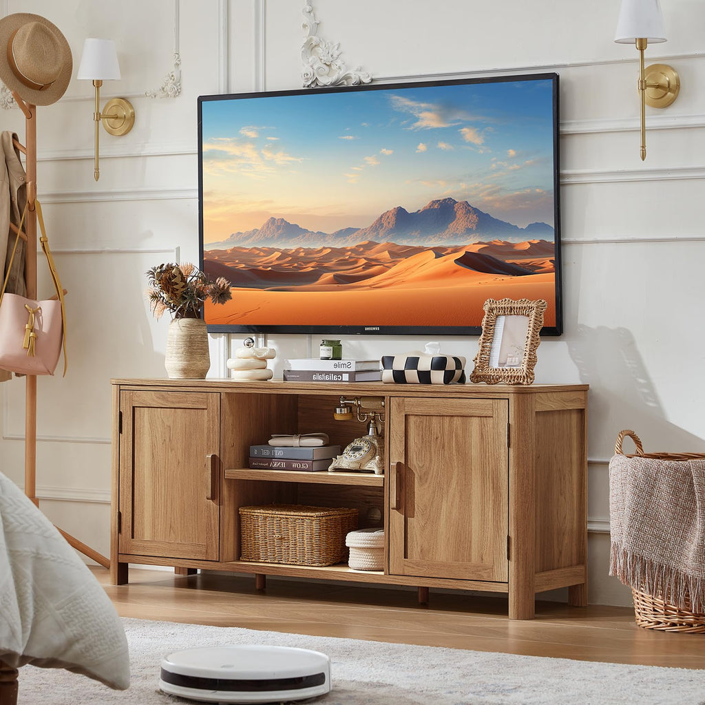 Farmhouse 55" Tv Stand Up for 65 in TV, Tv Consoles