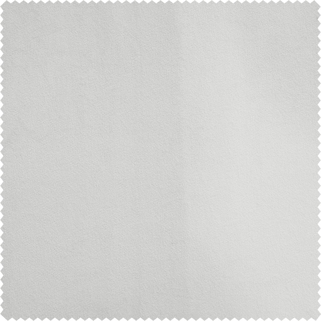 Plush Velvet Pleated Blackout Curtains (1 Panel), 25W X 120L, Primary White