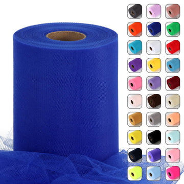 Royal Tulle Fabric Rolls 6 Inch by 100 Yards (300 feet) Large Tulle Ribbon for Gift Wrapping Sheer Fabric for DIY