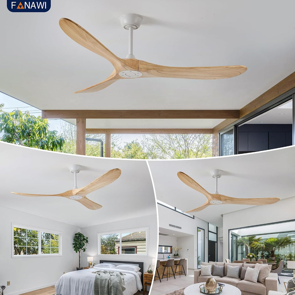 Inspired Maverick Style 60" wood ceiling fan, White