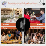 2 Set 5 Arm Acrylic Candle Holder, Mjkeomo 22'' Tall Candelabra Centerpieces for Tables, Candlesticks Holder with