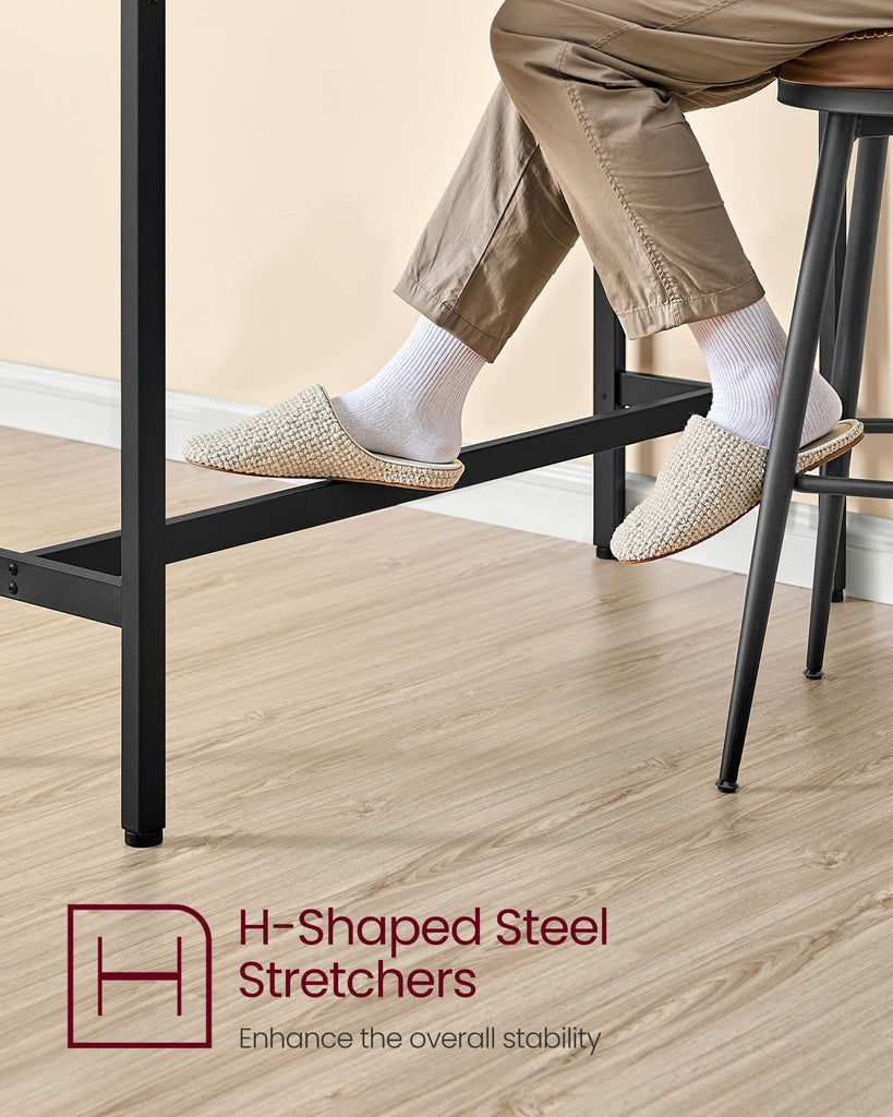 Bar Table with Power Outlets, Computer Desk, 39.4" W