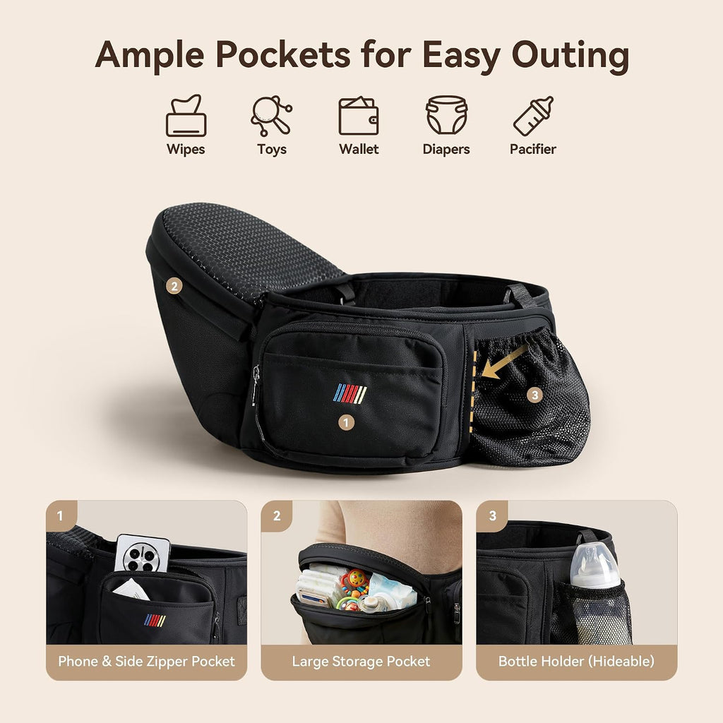 Hip Seat Carrier, Forward Facing Ergonomic Carrier for Infant