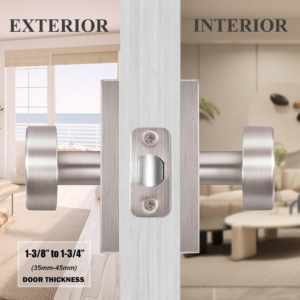 Brushed Satin Nickel Door Knobs Passage Door Knobs Interior